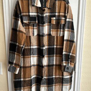 Women's Flannel Lightweight Shacket - New With Tags